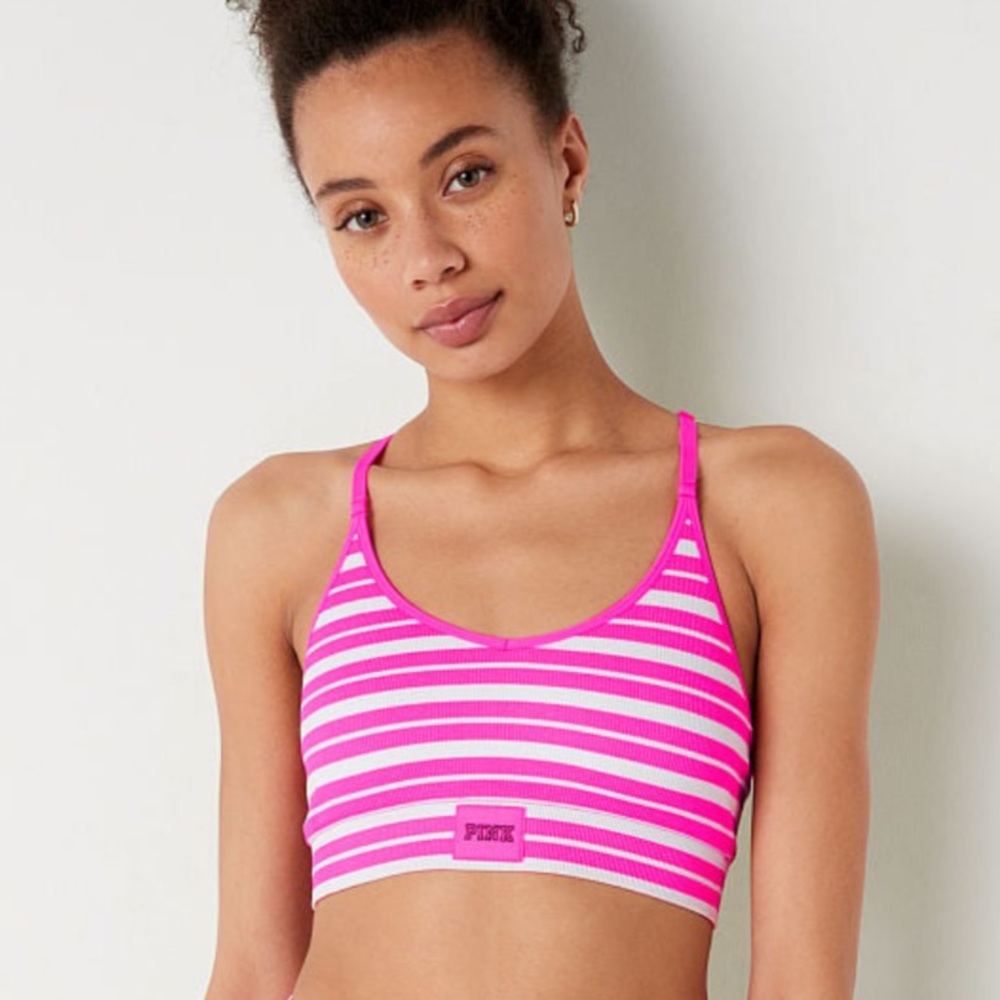 🩷VICTORIAS SECRET PINK SEAMLESS RACERBACK BRA SIZE MEDIUM-DD *NWT*🩷